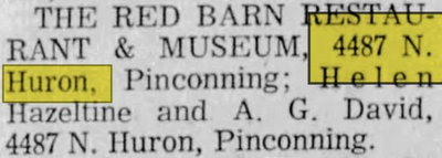 Red Barn Restaurant and Museum (Old Red Barn) - Aug 05 1971 Article (newer photo)